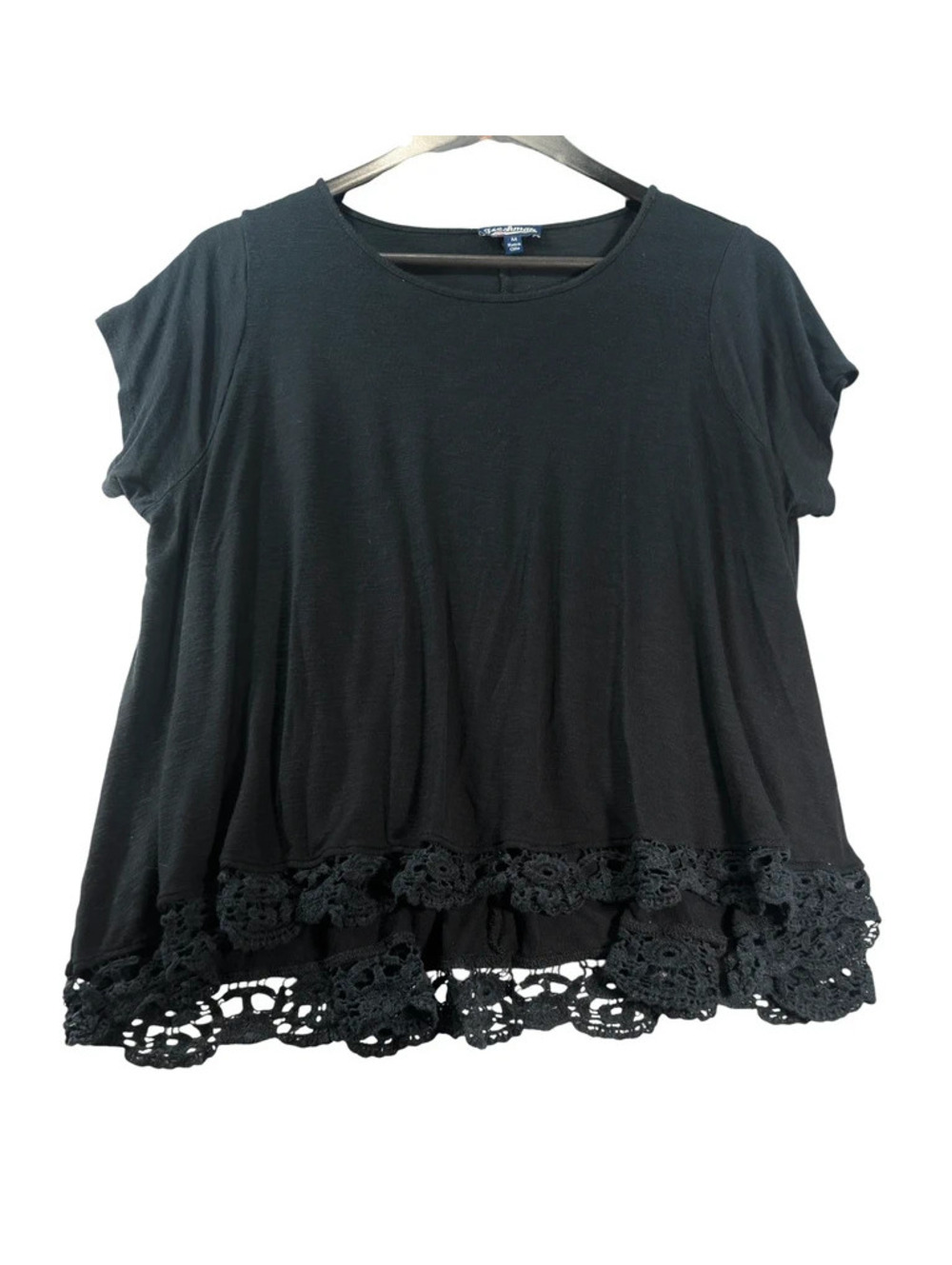 Freshman 1996 Black Lace Hem Top 🖤 I00138